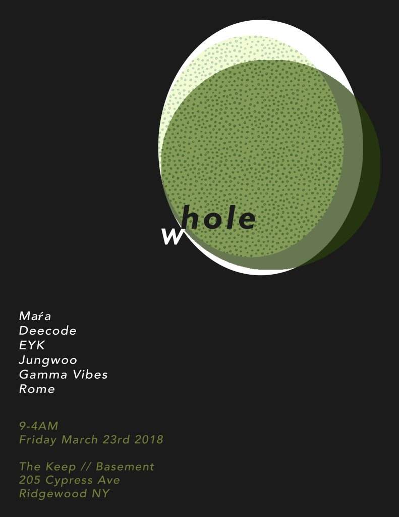 Welcome to the w.Hole with Maŕa, Deecode, EYK, Jungwoo, Gamma Vibes, and Rome - Página frontal