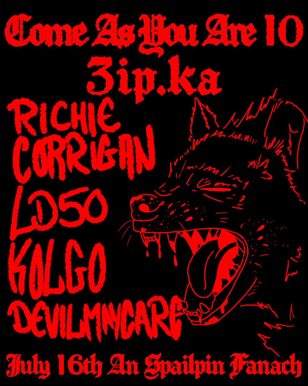 Come as you are 010, Richie Corrigan - Página frontal