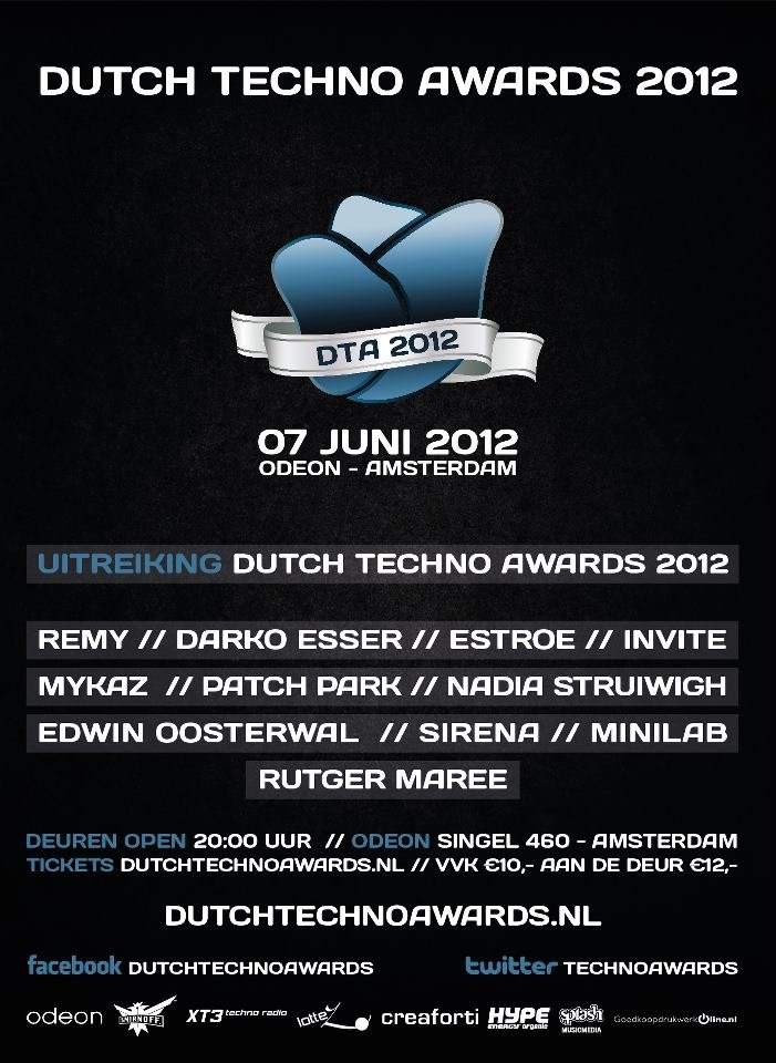 Dutch Techno Awards - フライヤー表
