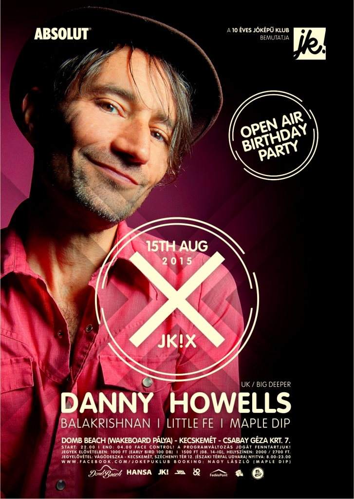 Jk!x presents Danny Howells - フライヤー表