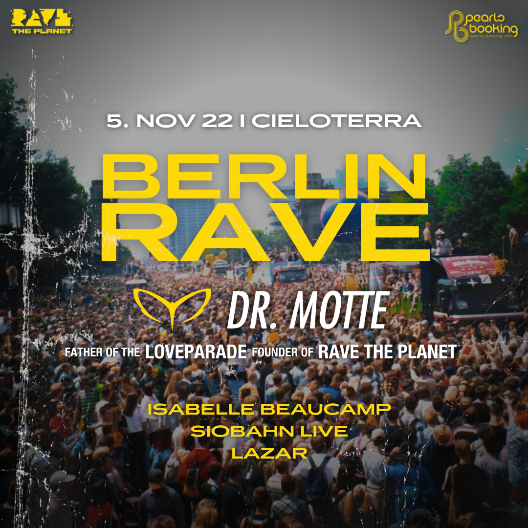 BERLIN CALLING with Dr. Motte (Father of the Loveparade / Founder of Rave The Planet) - フライヤー表