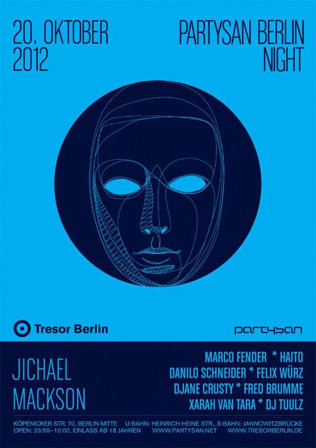 Partysan Berlin Night Titeltanz mit Jichael Mackson - フライヤー表