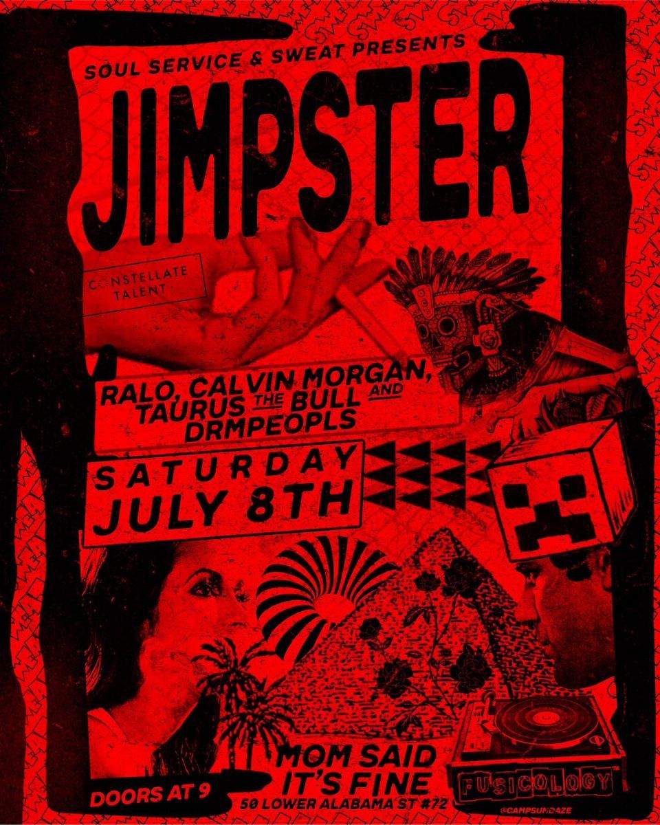 Soul Service and SWEAT presents Jimpster - フライヤー表