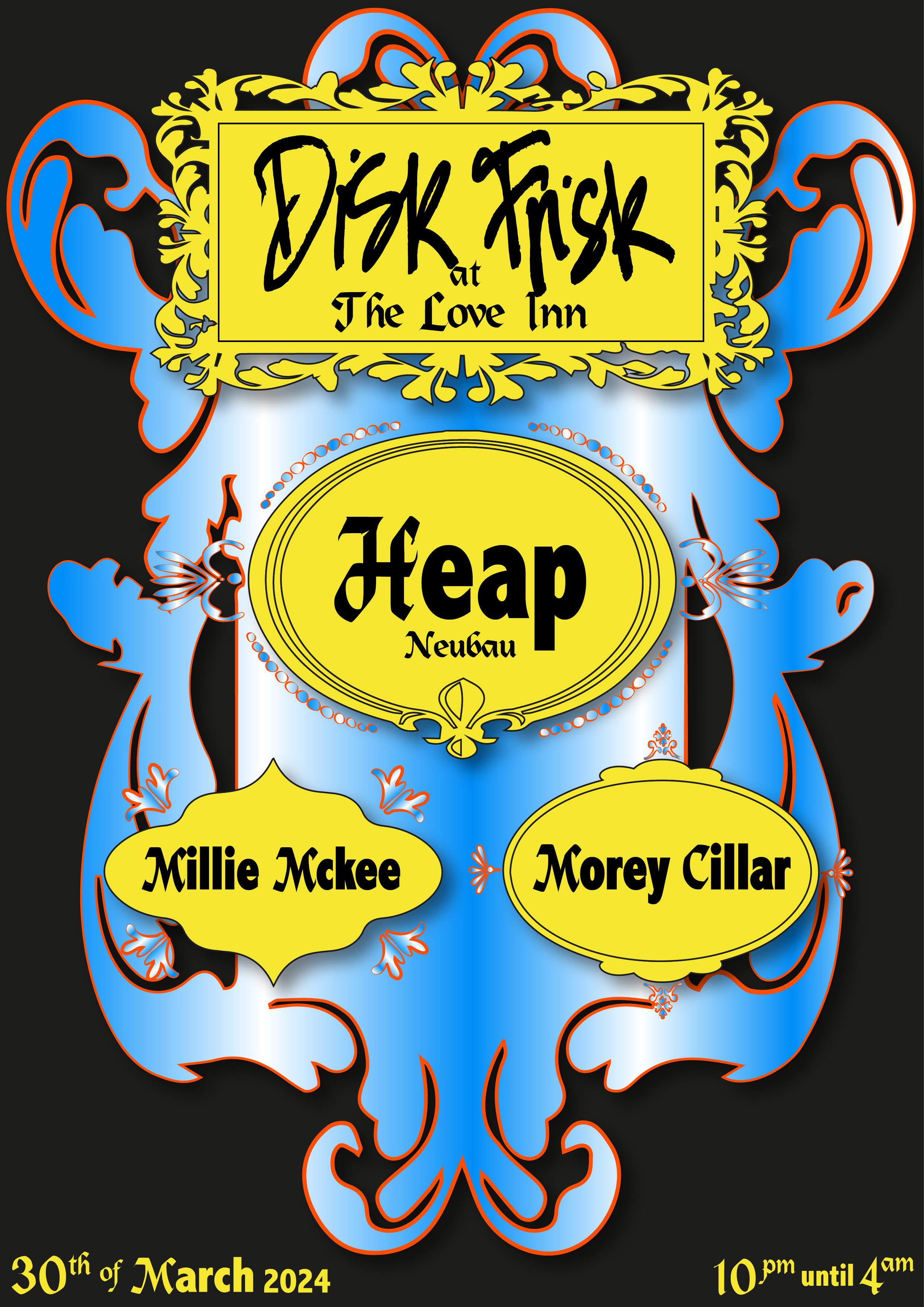 DIsk Frisk w/ Heap, Millie McKee + Morey Cillar - Página frontal