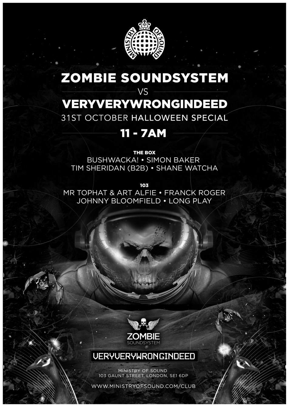 Zombie Soundsystem VS Veryverywrongindeed - フライヤー表