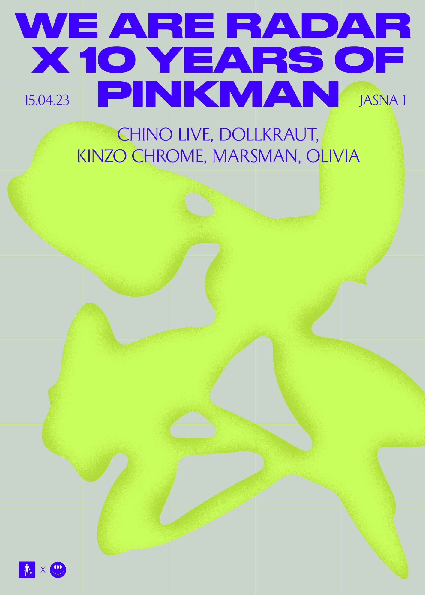 J1 - W.A.R. x 10 years of Pinkman: Dollkraut, Marsman, Chino LIVE / Olivia, Kinzo Chrome - Página frontal