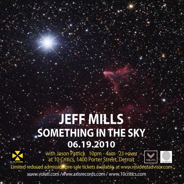 Something In The Sky: Jeff Mills - Página trasera