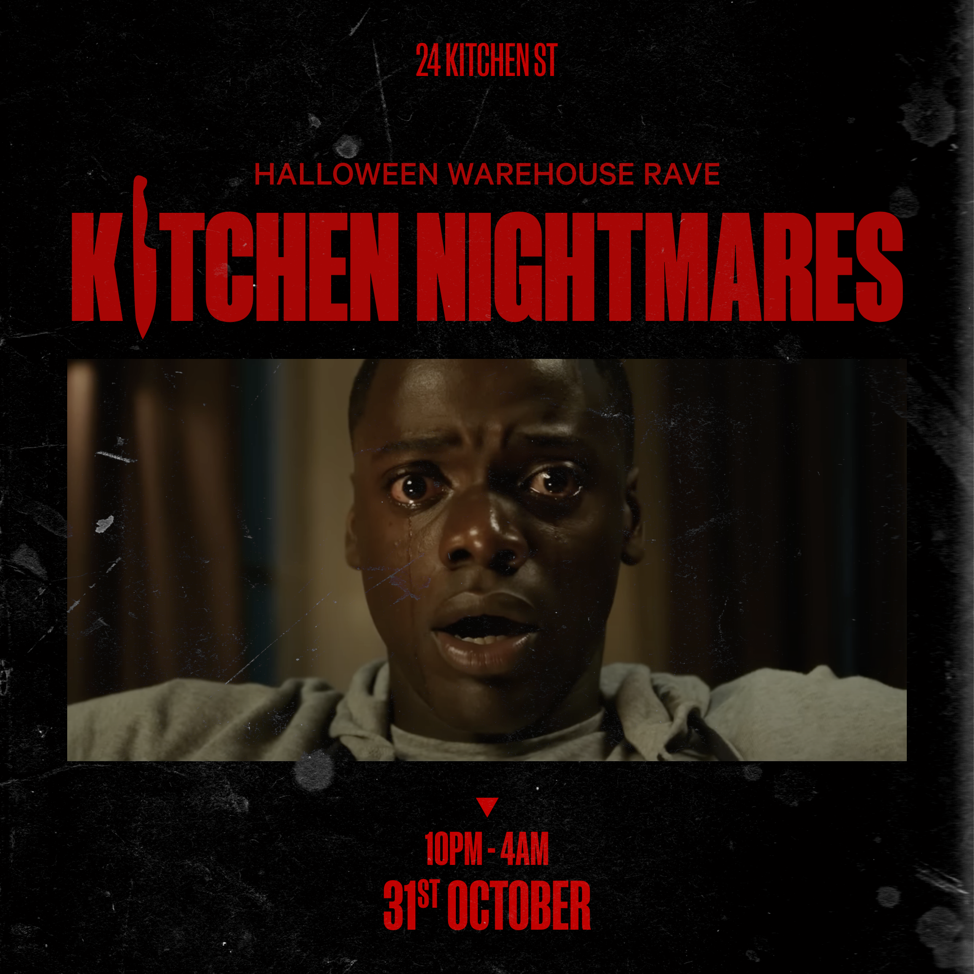 Kitchen Nightmares: Halloween Warehouse Rave - フライヤー表