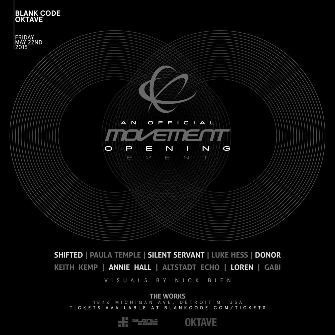An Official Movement Opening Party by Blank Code Records & Oktave Chicago - Página trasera
