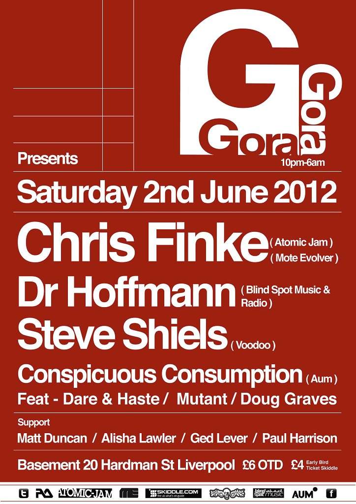 Gora Gora presents: Chris Finke, Dr Hoffmann & More - フライヤー表