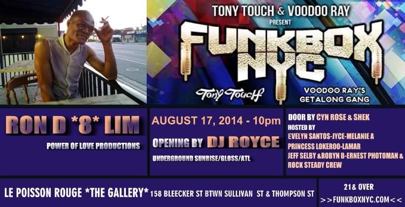 DJ Tony Touch & Voodoo Ray presents Funkbox - フライヤー表
