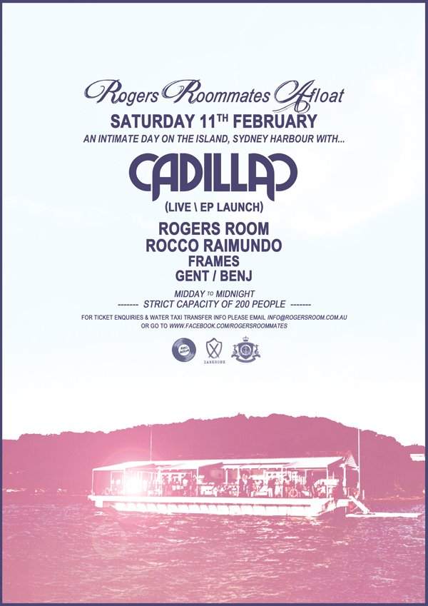 Rogers Roommates Afloat presents Cadillac - Live - フライヤー裏