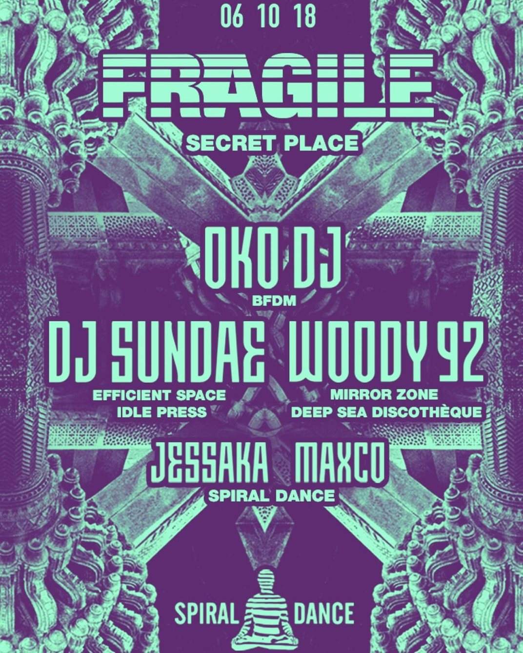 Fragile 3 - DJ Sundae, OKO DJ, Woody 92 - フライヤー表