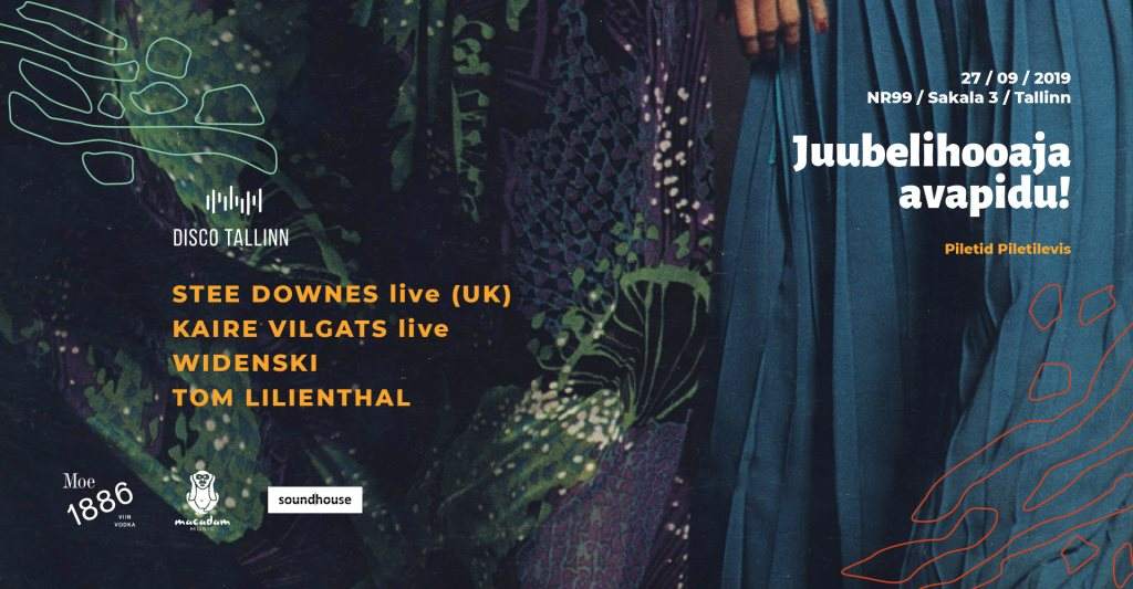 Disco TALLINN - new Season Opening - Stee Downes (UK) Live - Página frontal