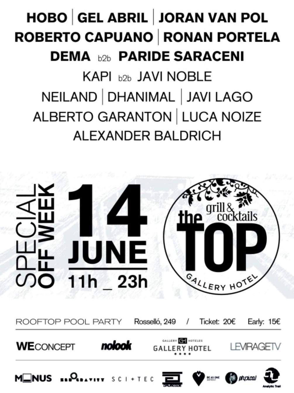 Rooftop Pool Party: Hobo, Joran Van Pol, Gel Abril, R. Capuano, Portela, Dema, P.Saraceni - Página frontal