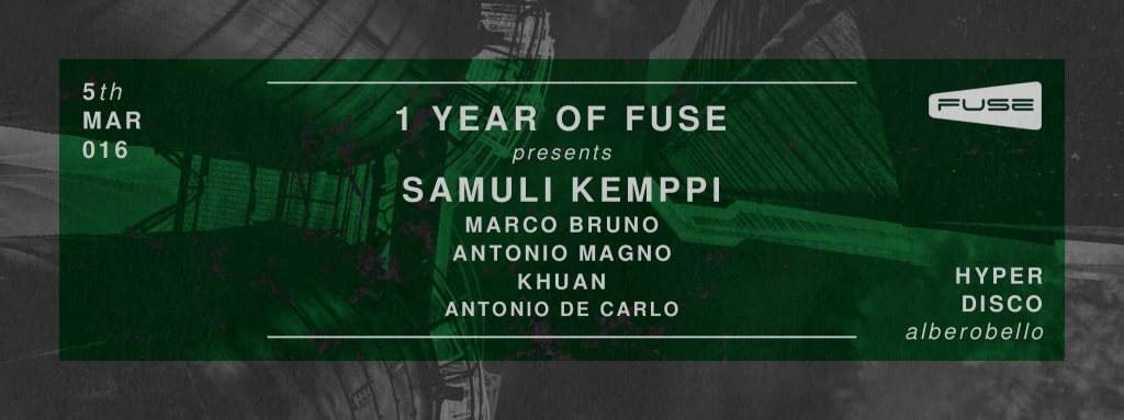 1 Year of Fuse with Samuli Kemppi - Página frontal