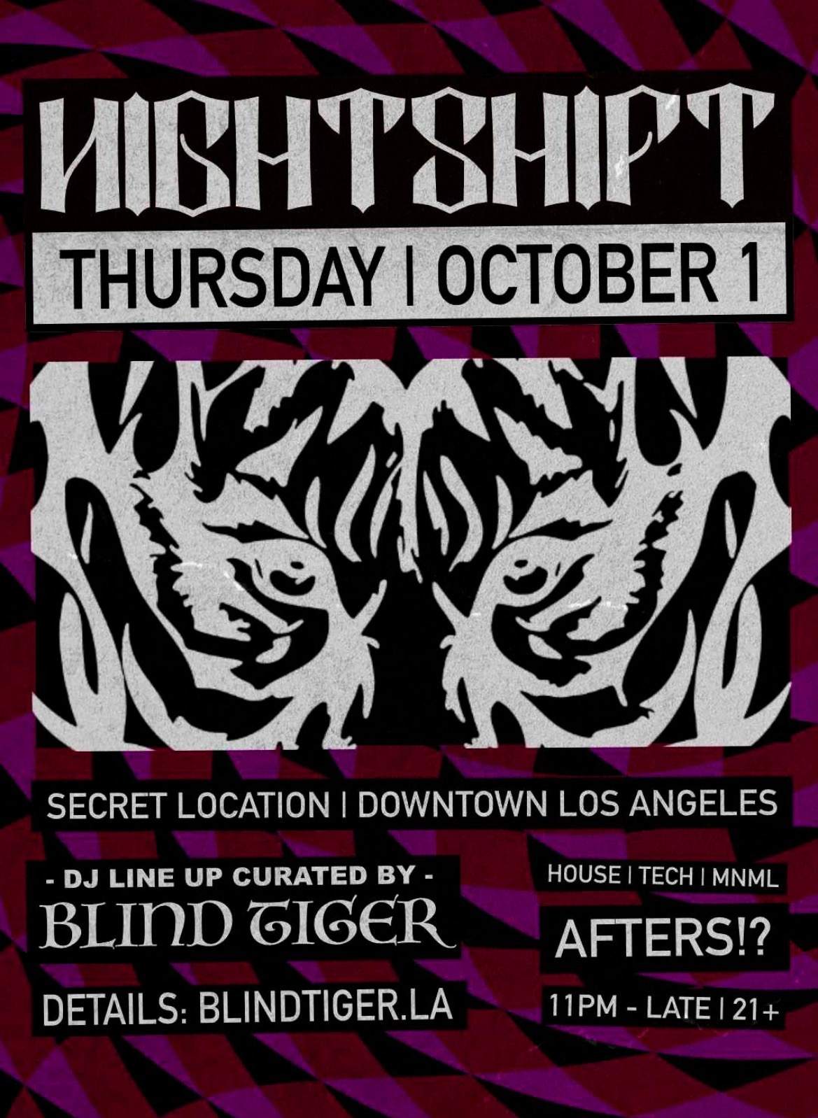 NIGHT SHIFT AFTER HOURS at The Lexington, Los Angeles
