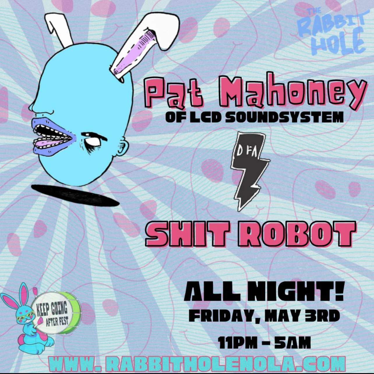 Pat Mahoney + Shit Robot (ALL NIGHT) - Página frontal
