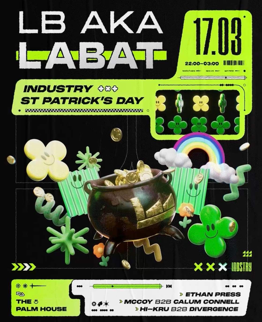[SOLD OUT] Industry St Patrick's Day 2025 - LB aka LABAT at The Palm ...