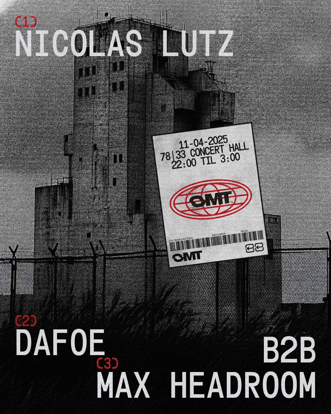 OMT: Nicolas Lutz, Dafoe, Max Headroom at 7833 Soundlab, Barcelona