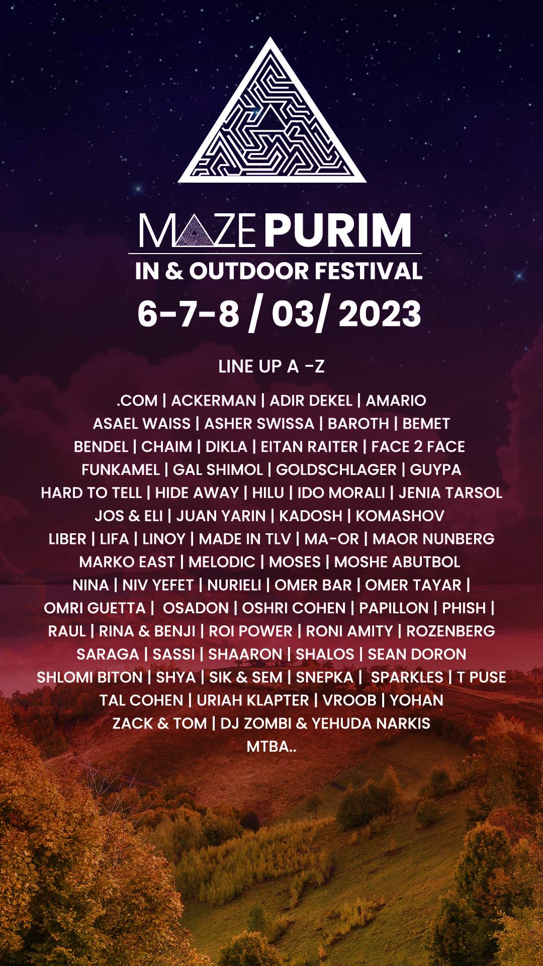 Maze Purim festival - フライヤー裏