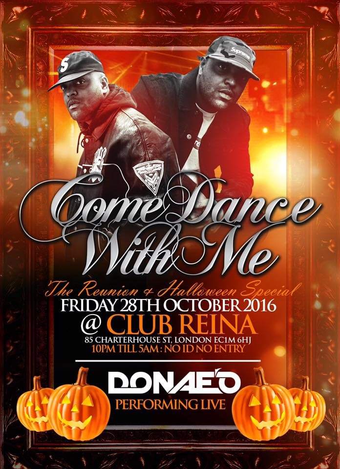 with　Me　Reina,　Dance　Come　Halloween　Donaeo　Performing　Club　Reunion　at　Live　Party　London