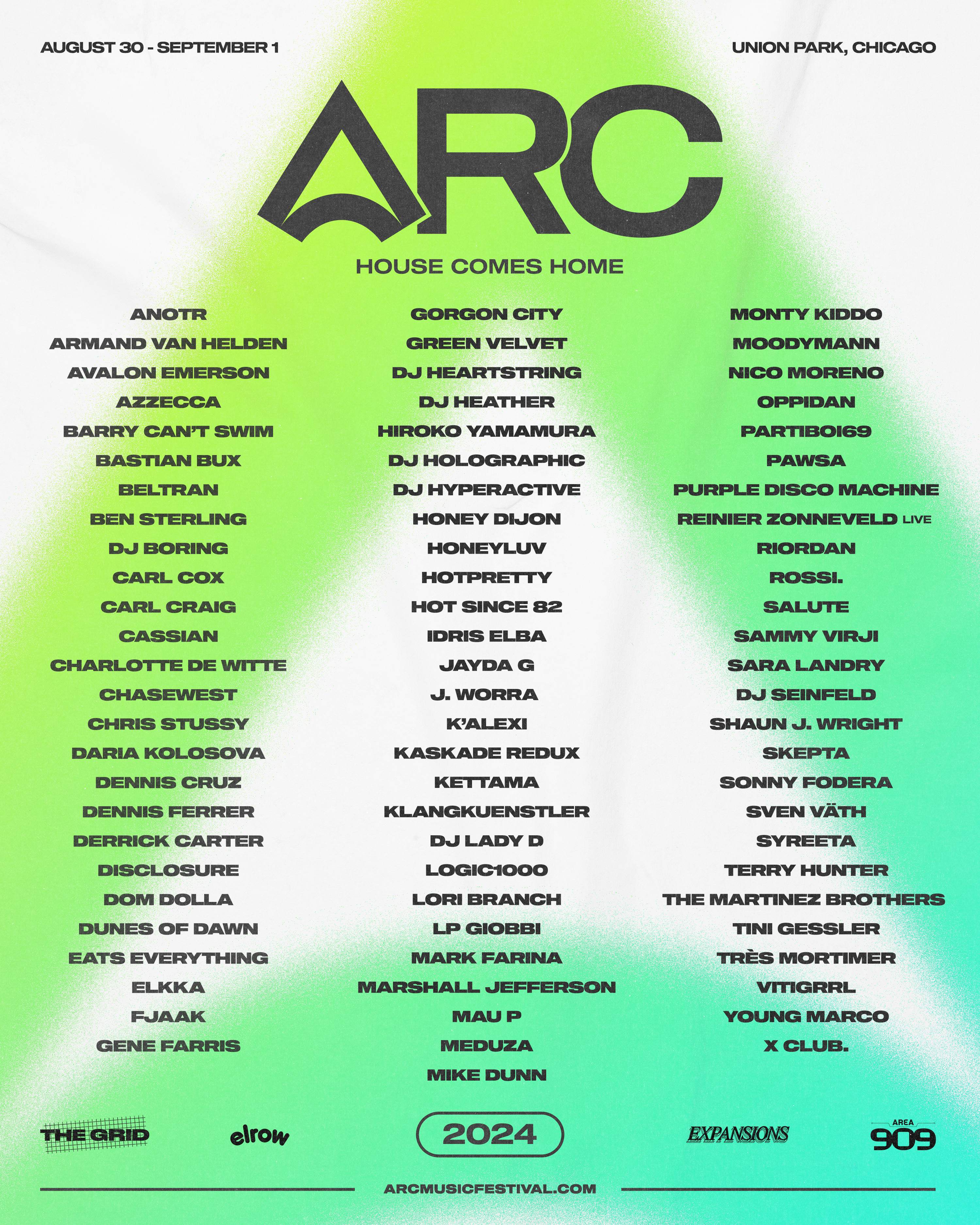 ARC Music Festival 2024 - フライヤー表