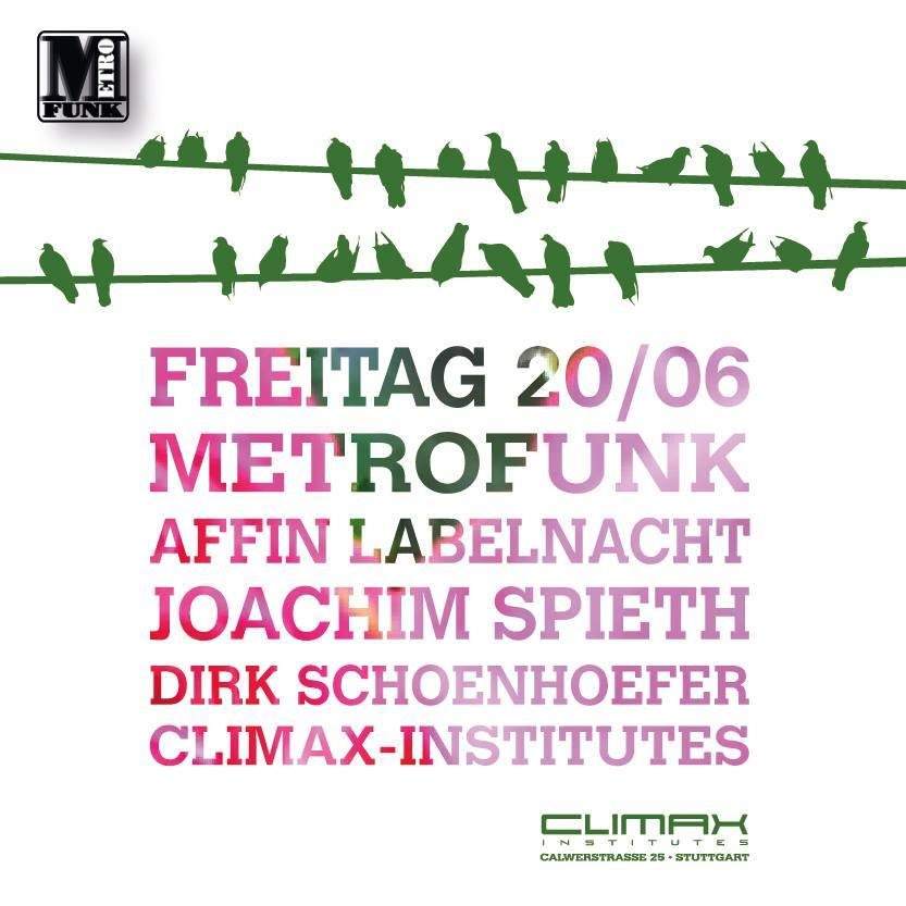 Metrofunk with Joachim Spieth & Dirk Schoenhoefer - フライヤー表