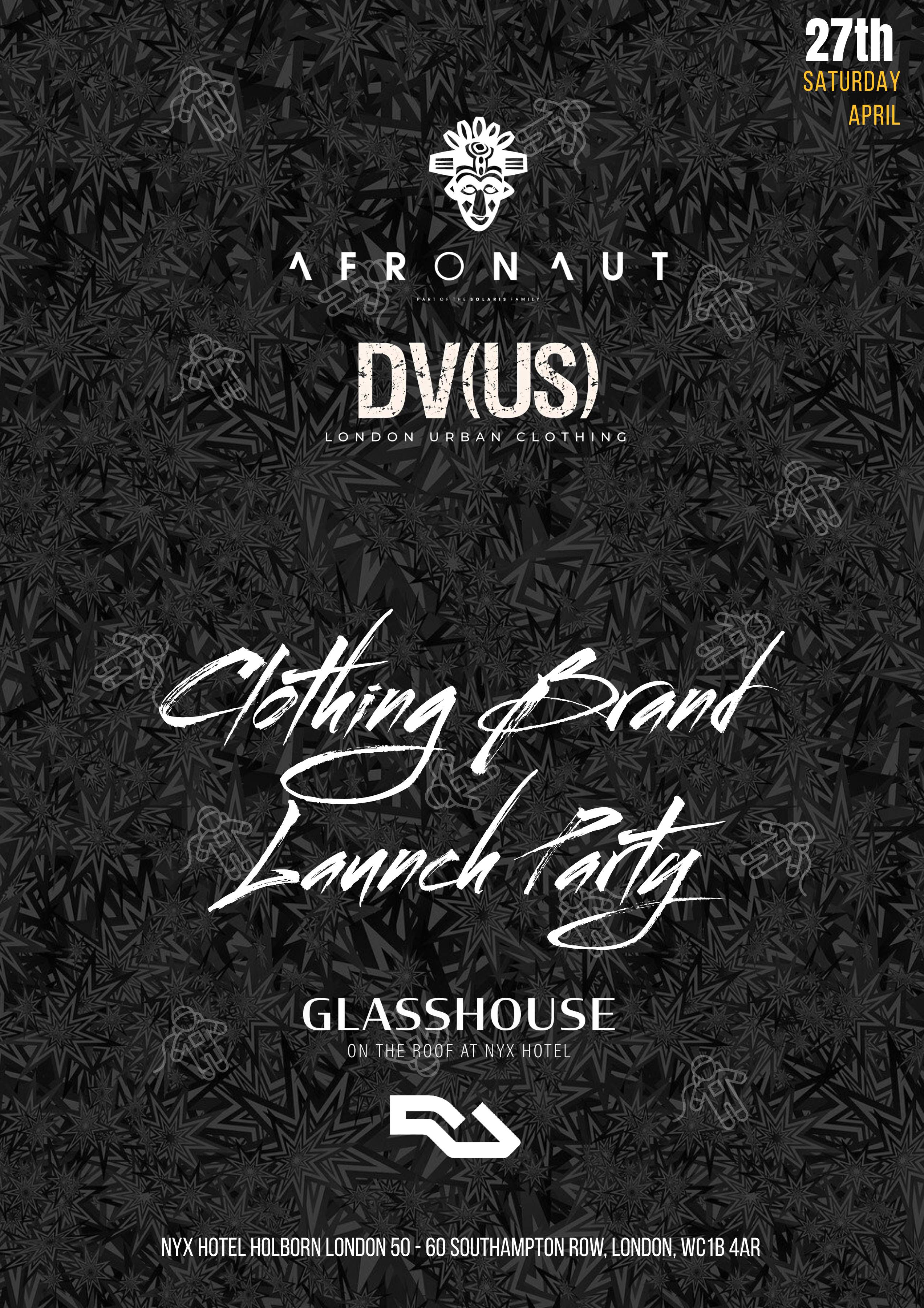 Afronaut x DV (US) - Clothing Brand Launch Party - フライヤー表