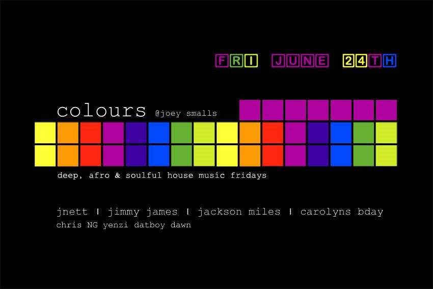 Colours ft Jnett, Jimmy James & Jackson Miles - フライヤー表