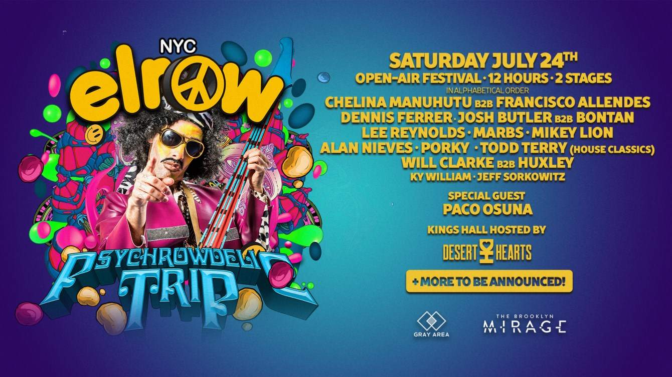 Elrow NYC: Psychrowdelic Trip Open Air Festival en Avant Gardner