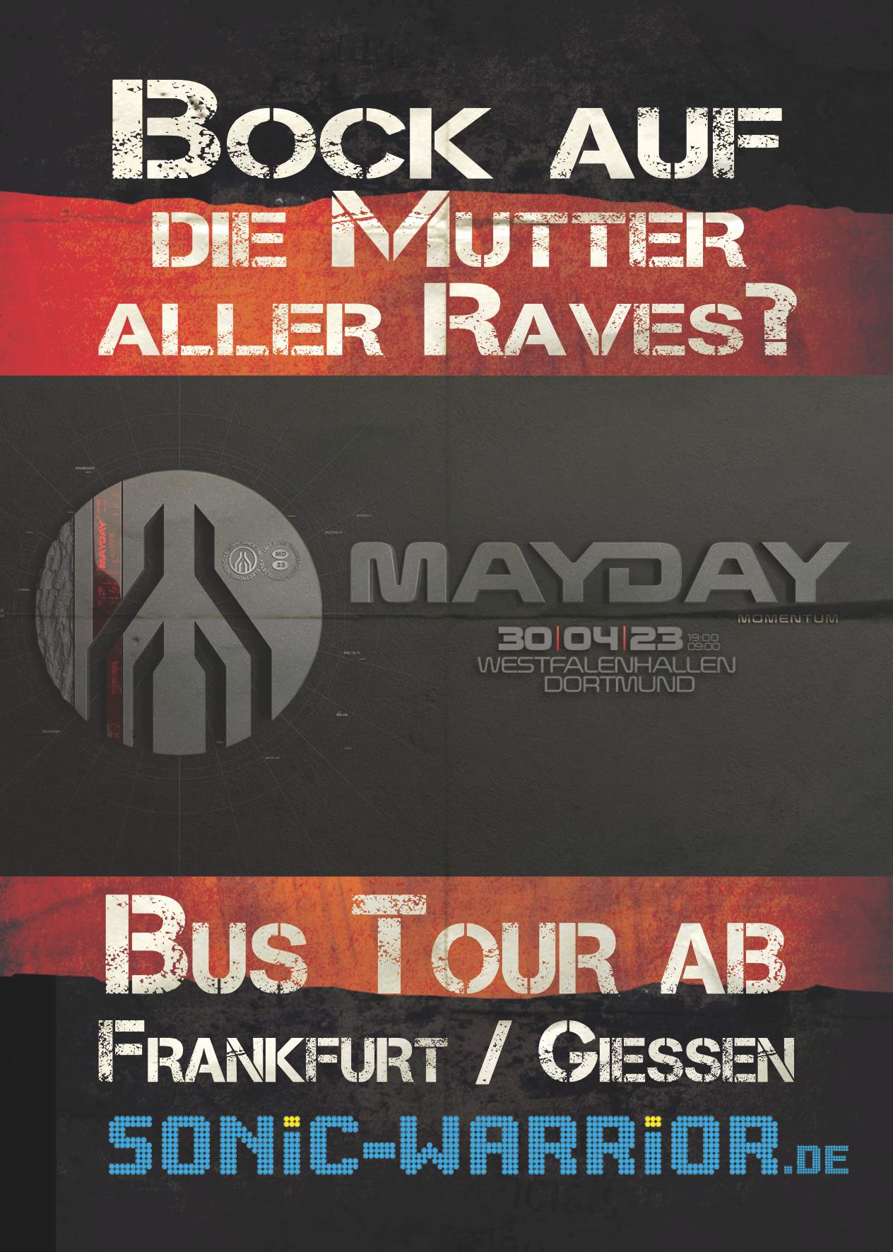 Bus-Tour - Mayday 2023 - ab Frankfurt über Gießen - Página frontal