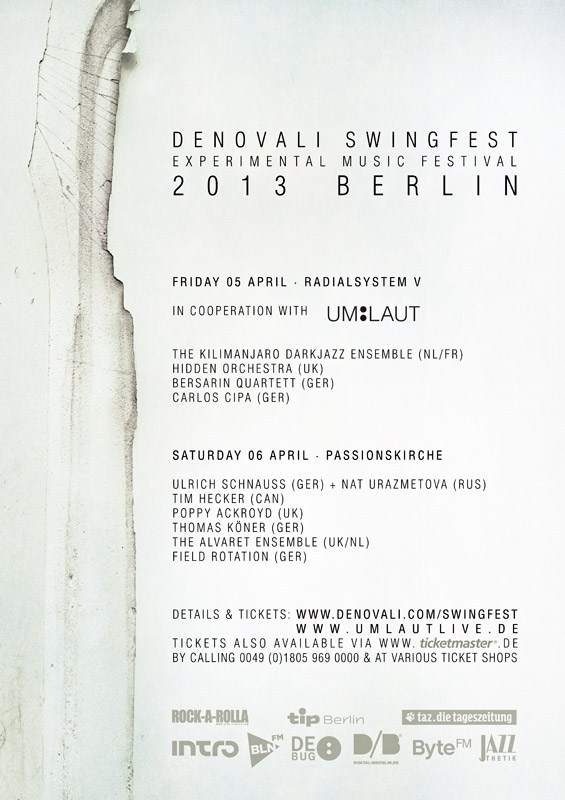 Denovali Swingfest 2013 Berlin - フライヤー表