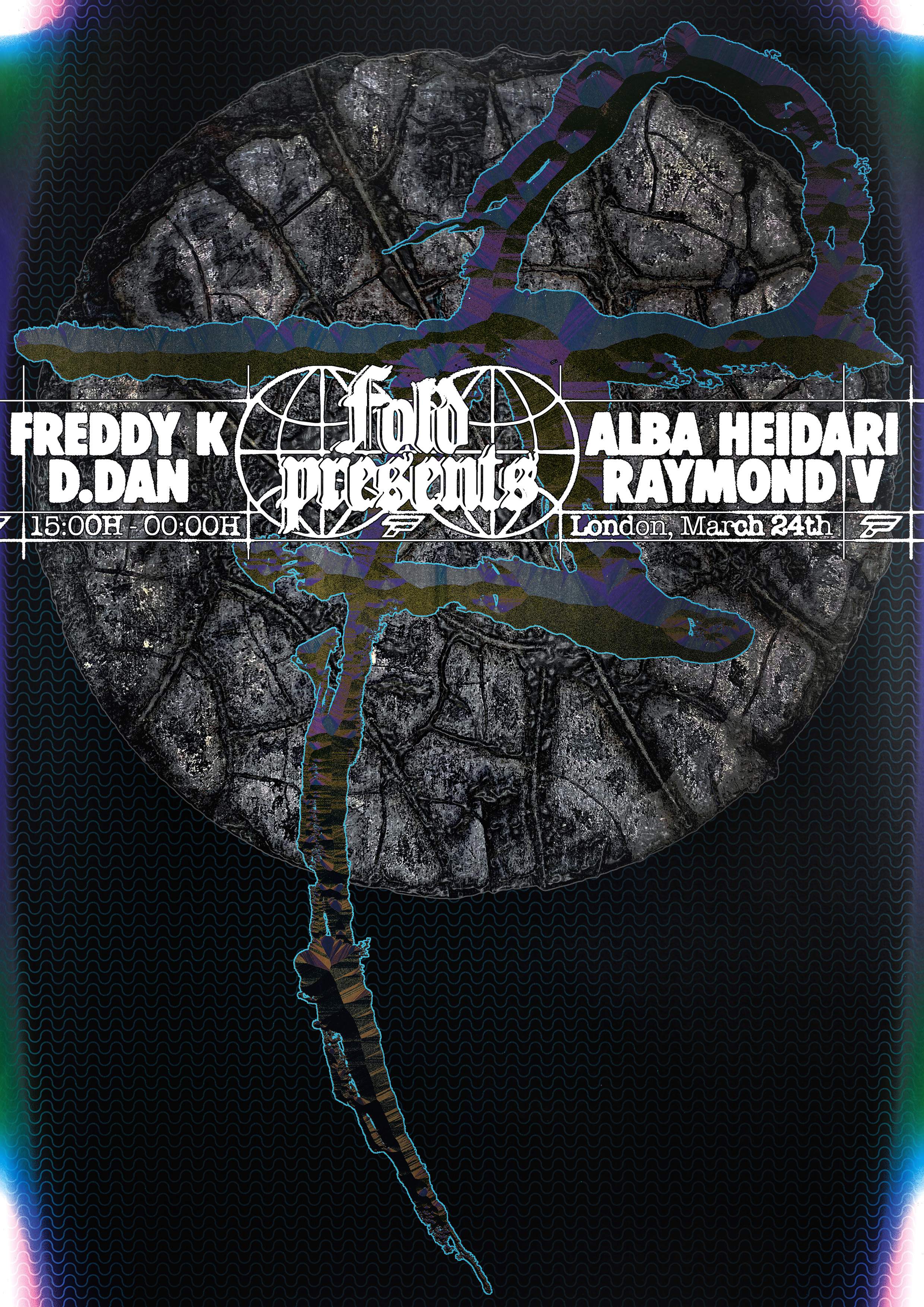 FOLD presents Freddy K, D.Dan, Alba Heidari & Raymond V - フライヤー表