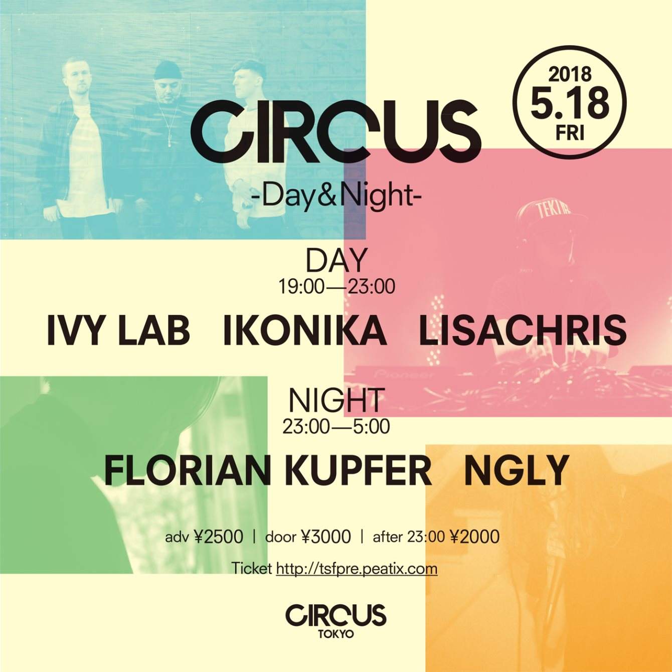 Circus presents IVY LAB, Ikonika - Página frontal