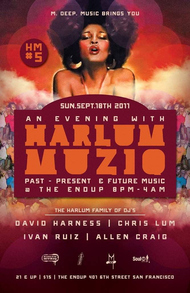 M.Deep.Music Invites You To An Evening with Harlum Muziq - フライヤー表