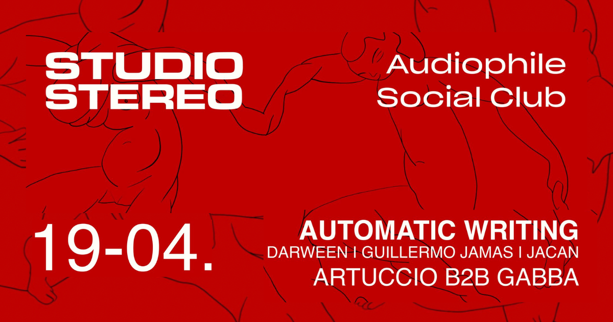 SOLD OUT - Studio Stereo pres Automatic Writing (all night long) - フライヤー表