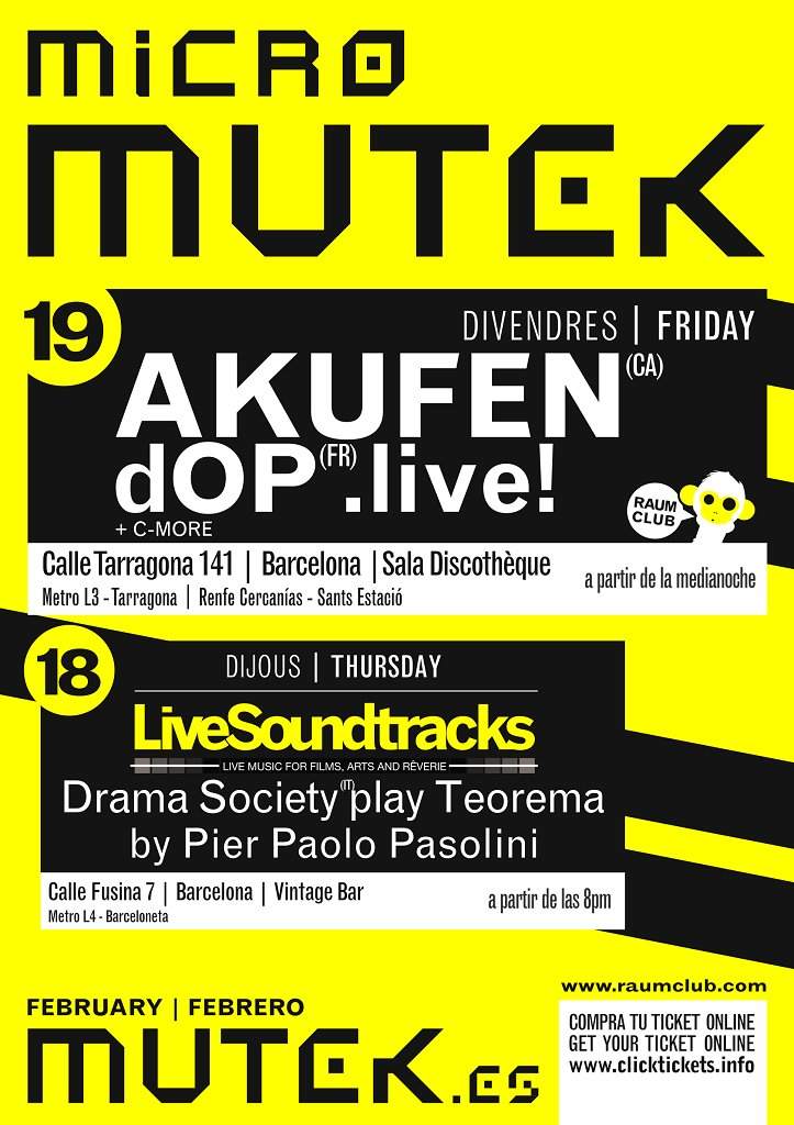 Micro_mutek: Akufen and Dop Live - Página trasera