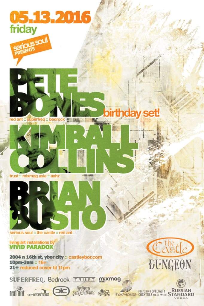 Pete Bones, Kimball Collins, Brian Busto  &Serious Soul - Página frontal