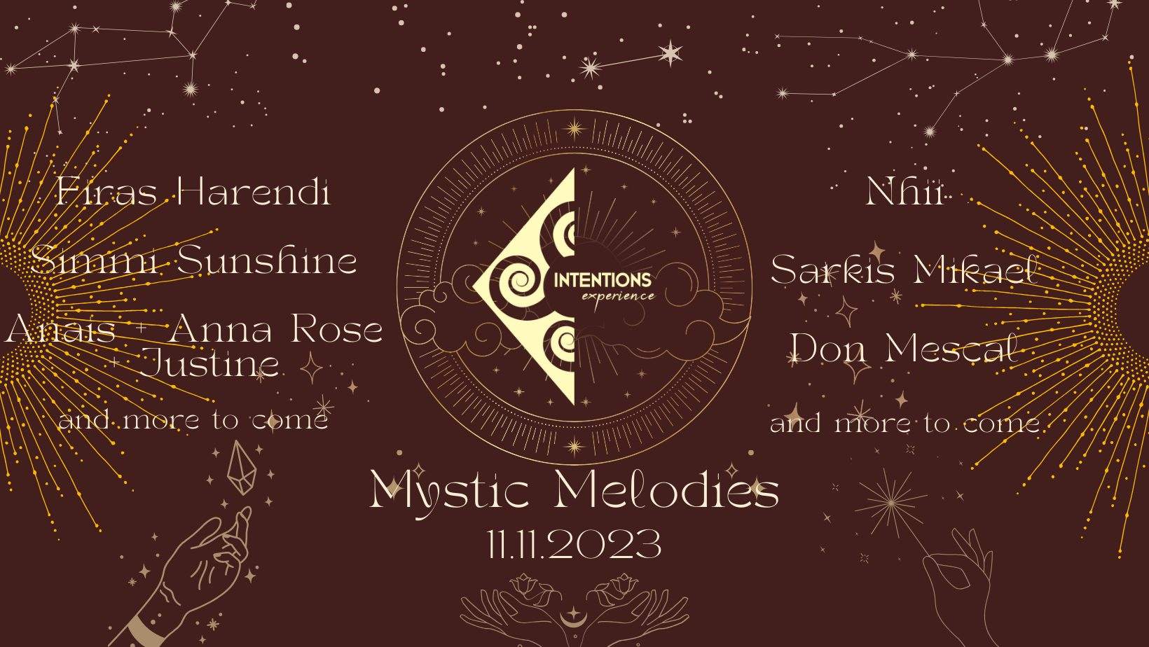 Intentions Experience: Mystic Melodies w/Nhii, Sarkis Mikael, Don Mescal - Página frontal