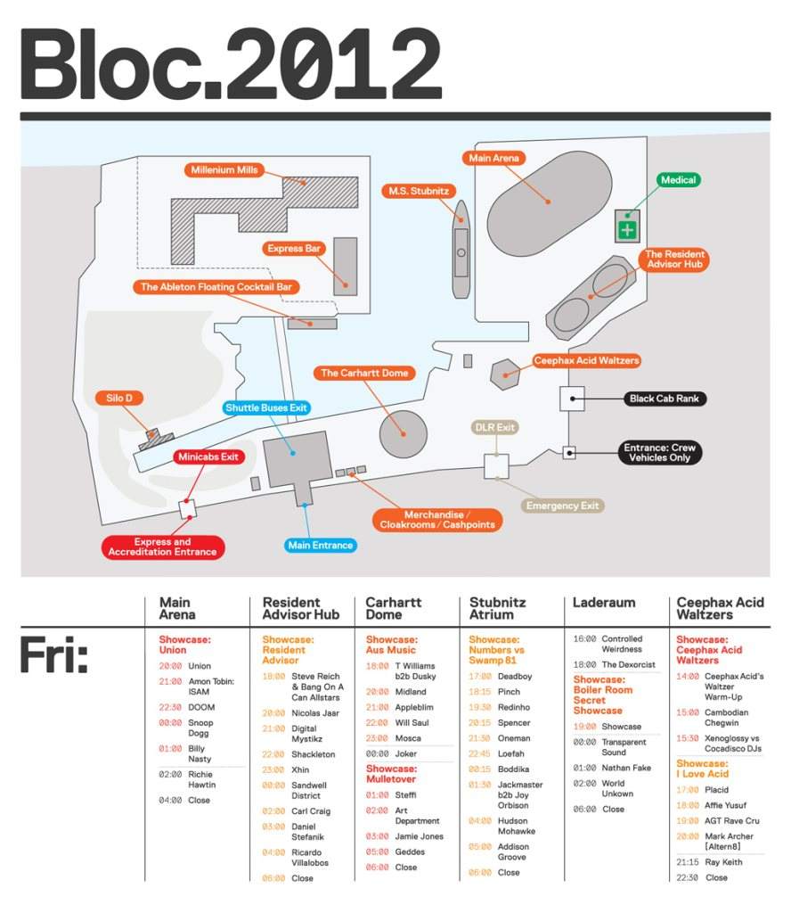 Bloc 2012 - Friday - フライヤー裏