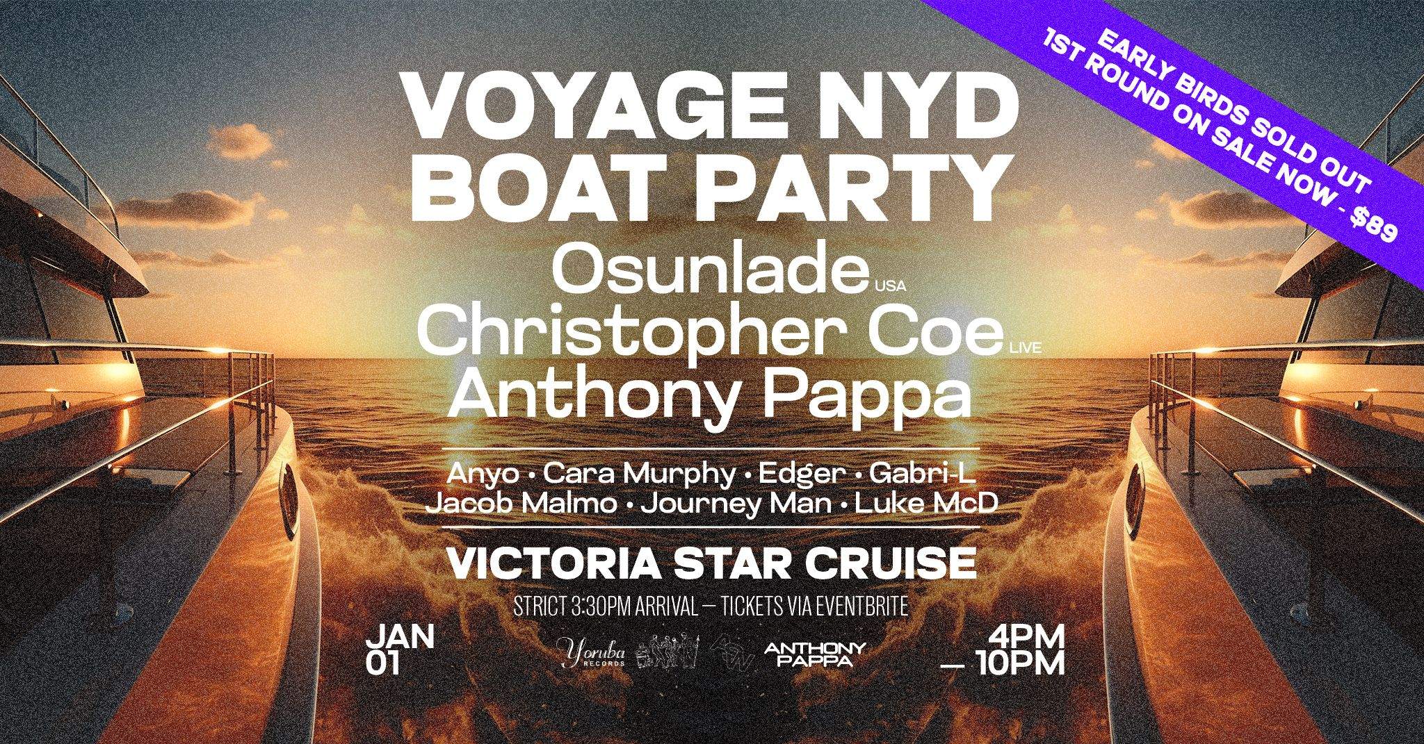 Voyage NYD feat. Osunlade (USA), Christopher Coe (LIVE), Anthony Pappa - Página frontal