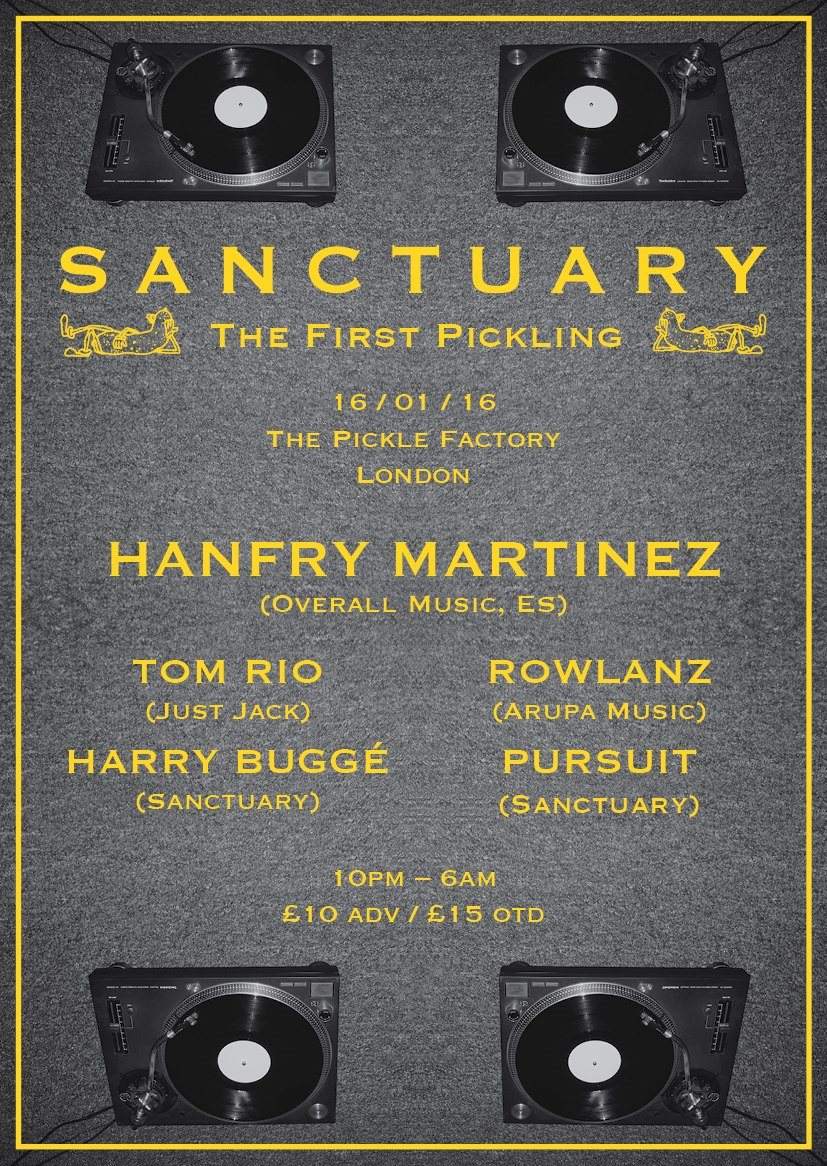 Sanctuary presents: The First Pickling with Hanfry Martinez - フライヤー表