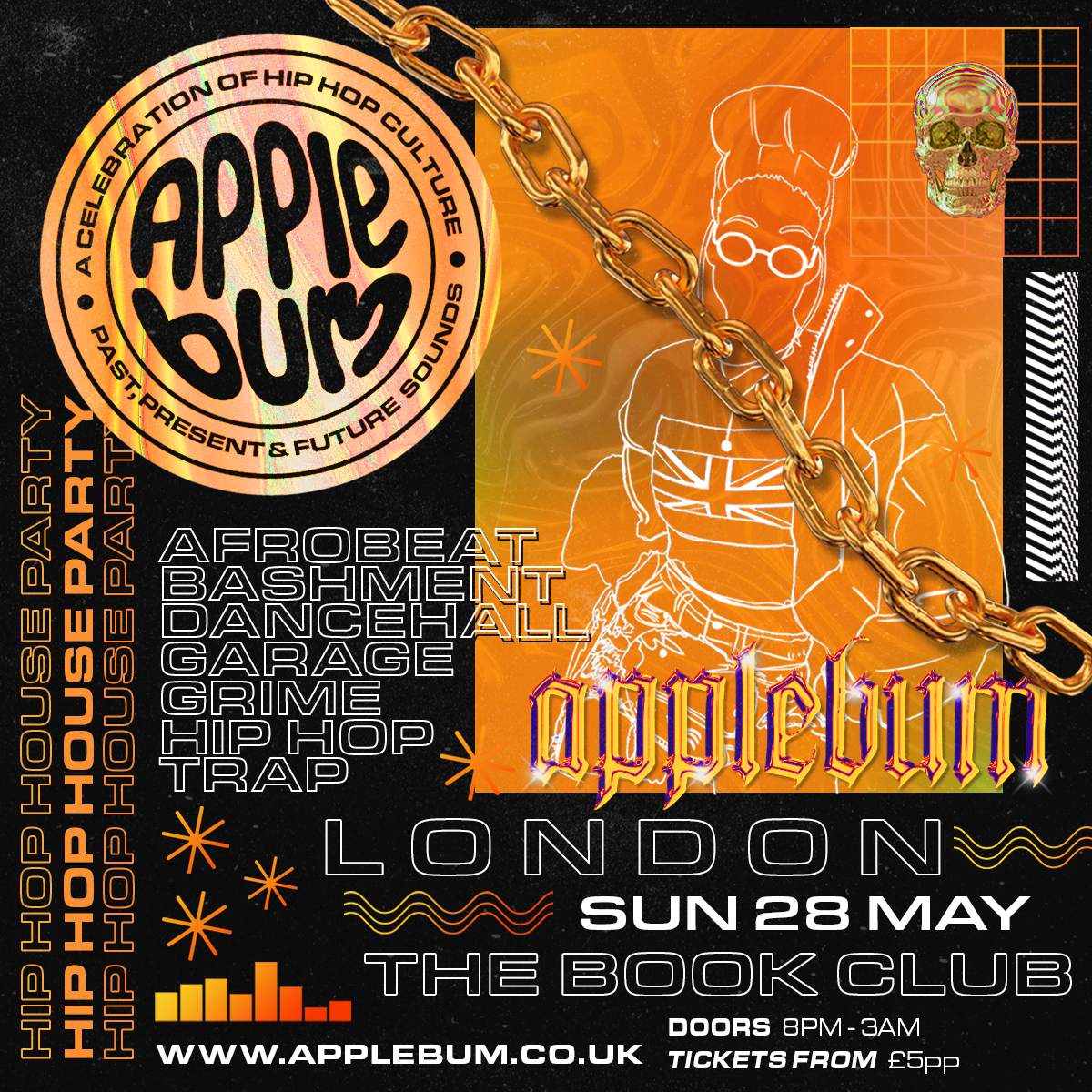 Applebum / London / Hip Hop Bank Holiday at The Book Club, London