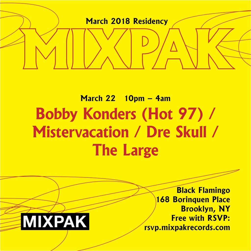 Mixpak Residency: Bobby Konders, Mistervacation, Dre Skull, The Large - Página frontal