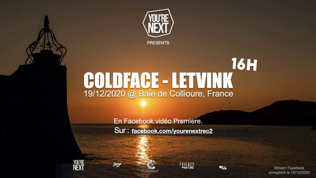 Coldface & Letvink at Baie de Collioure - Livestream set 16h - フライヤー表