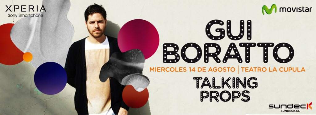 Gui Boratto Live in Chile - Sundeck Night - フライヤー表