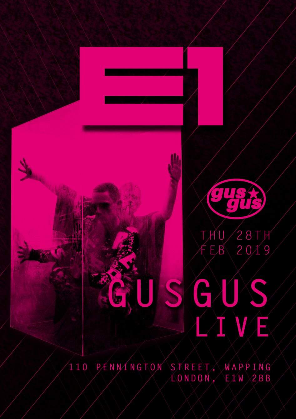 Gus Gus Live - フライヤー裏