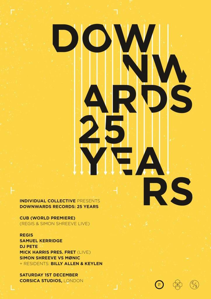 Individual Collective x Downwards 25 Years - フライヤー表