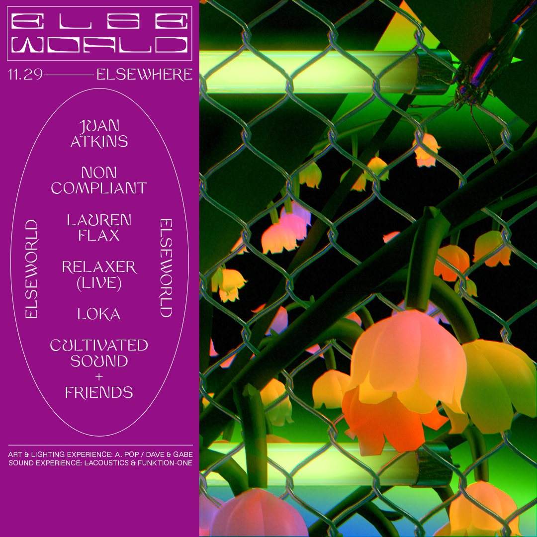 Elseworld: Juan Atkins, Noncompliant, Relaxer (Live), Lauren Flax and More - Página trasera